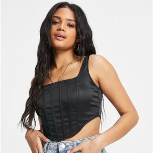 Missguided Black Corset Top